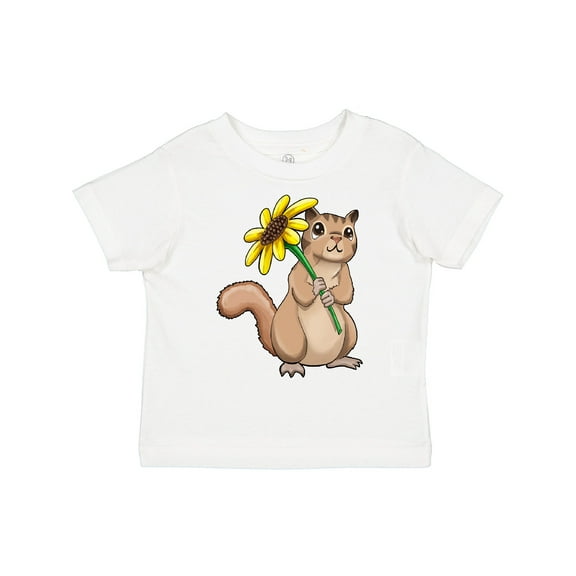 Inktastic Cute Chipmunk with Sunflower Boys or Girls Toddler T-Shirt