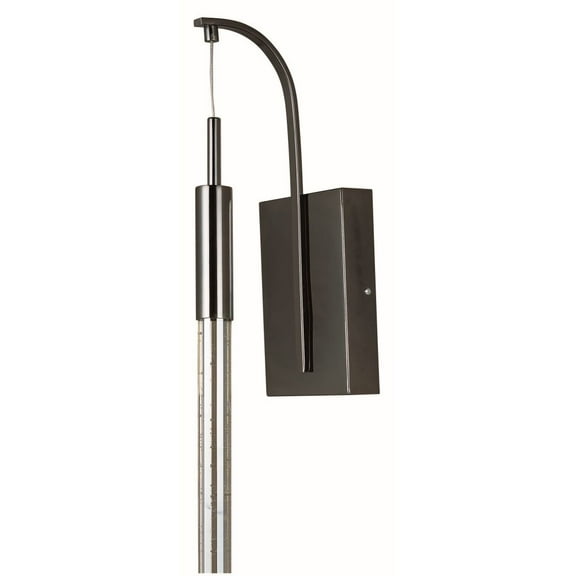 E32770-91BC ET2 Lighting Scepter-7.5W 1 LED Wall sconce-4.5 Inches wide by 19 inches high-Black Chrome Finish