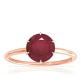 thumbnail image 1 of GemsNY July Birthstone - Petite Two Tone Round Ruby Solitaire Ring (Grade - A | 1.05cts.), 1 of 4