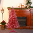 thumbnail image 3 of CNKOO 4ft White Pre-Lit Halloween & Christmas Tree  Compact Artificial Xmas Tree with Stand, 3 of 9