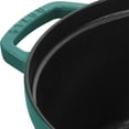 thumbnail image 4 of Staub Cast Iron 7-qt Round Cocotte - Turquoise, 4 of 7