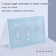 thumbnail image 4 of Dailycode Light Switch Plate Covers 3 Gang Wall Plate Plastics Outlet Covers for Kitchen Home Office Decor Baby Blue, 4 of 8