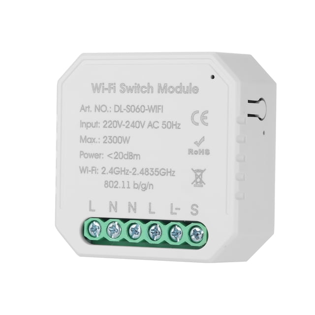 1PCS Tuya MINI DIY One Way Smart Switch Small Body APP Remote Control WiFi Switch Timer Light Switch Compatible With Google Home/Nest & Alexa