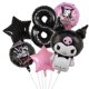 thumbnail image 1 of 6pcs Kuromi Tema Niña Fiesta De Cumpleaños Decoración Niños Globo Rosa 1 2 3 4st Baby Shower Suministros, 1 of 4