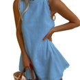 thumbnail image 2 of PENGXIANG Femmes Décontractée Débardeur Robe d'Été Licol de Plage Sundress, 2 of 3