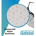 thumbnail image 3 of SAFEKO 18" Brown Disposable Breathable, Durable, Honeycomb Nylon Beard Nets 100 pack, 3 of 3