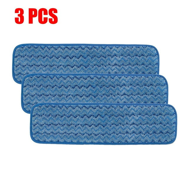 Lefu 3 Pcs pour Rubbermaid Commercial Tampons Humides 18 Pouces Q411 Chiffons de Vadrouille de Recharge en Microfibre