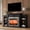 B# Black(red brick fireplace), variant on Holliwill 72" Electric Fireplace with Mantel, Farmhouse TV Stand for TVs up to 80", Entertainment Center with 23" Fireplace Insert Heater for Living Room, Bedroom, White Brown