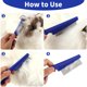 thumbnail image 5 of Peine para el pelo de mascotas Eliminación de manchas de lágrimas, paquete de 2 Peines multifuncionales para el cuidado de mascotas Kit 2 en 1 Peines para perros Masaje de aseo de acero inox, 5 of 5