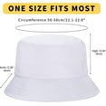 thumbnail image 6 of Minzimin 1 & 2 Pack Bucket Hat for Women Men Summer Travel Beach Sun Hat Outdoor Cap Unisex Bucket Hats, 6 of 6