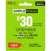 PR Simple Mobile $30 Unlimited Card