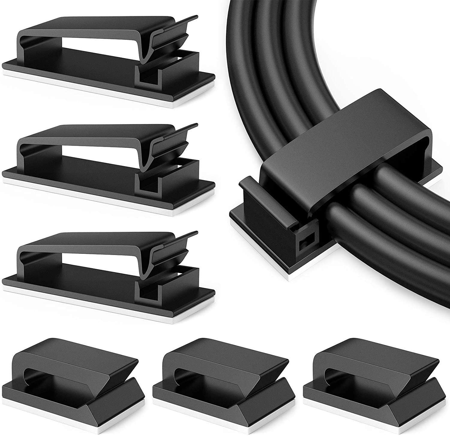 150 Pieces Adhesive Cable Management Clips 2 Sizes Wire Holder Cable ...