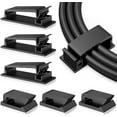 thumbnail image 1 of 150 Pieces Adhesive Cable Management Clips 2 Sizes Wire Holder Cable Organizer Multipurpose Cable Clips Cord Holder Wire Management for Car, Office and Home, Black, 1 of 7