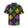 thumbnail image 3 of Fotbe Mardi Gras1 Hawaiian Shirt For Men Unisex Summer Beach Casual Short Sleeve Cotton Linen Button Down Shirts-3x-Large, 3 of 9