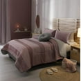 thumbnail image 5 of Vianney - Blossom Queen Size Reversible Comforter Set 5-Piece - Chic Grey and Rose Pink Textured Stripes - All-Season Warmth and Breathable Materials, 5 of 7