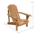 thumbnail image 3 of LuxenHome Adirondack Outdoor Wood Chair with Cup Holder, 3 of 13