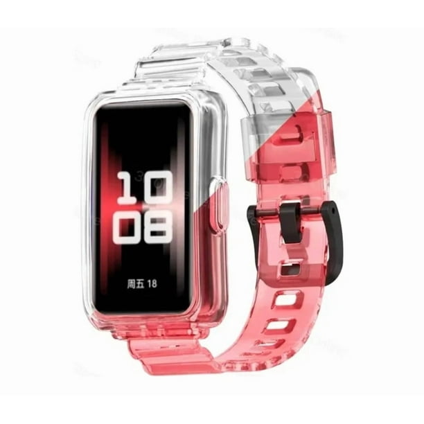 Correa de Silicona Transparente que cambia de color con la luz para Huawei Band 9/8/7/6,