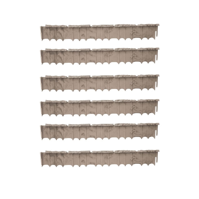 Suncast Quick Edge Resin Material 35 Inch Single Strip Lawn Edging (6 Pack)