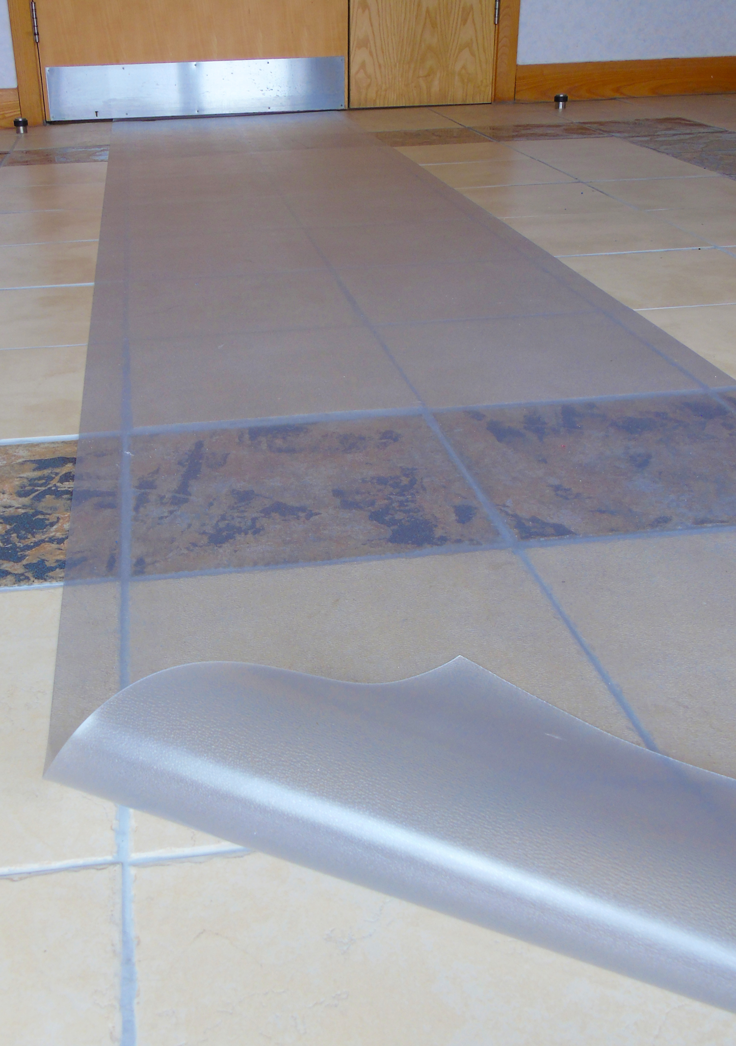 Floortex Long & Strong Hallway Runner for Hard Floors Clear PVC