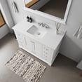 thumbnail image 2 of Dukes 48 in. W White Single Bath Vanity, White Quartz Top, Faucet Set, and 46 in. Mirror, 2 of 10