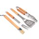 thumbnail image 3 of Juego De Herramientas Para Barbacoa, Accesorios Para Parrilla De Acero Inoxidable, Mango De Madera, Juego De Utensilios Para Asar A La Parrilla Para Acampar Al Aire Libre qarigey OD013971-00, 3 of 6