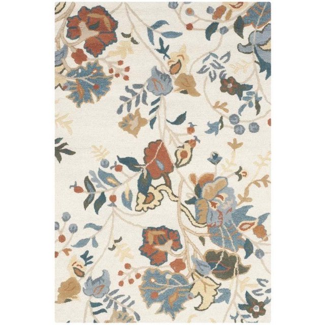 Safavieh Tapis de Campagne Rouge Bleu - 4 Pieds x 6 Pieds