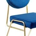 thumbnail image 6 of Modway Craft 18.5" Upholstered Fabric Dining Side Chair in Gold/Navy (Set of 2), 6 of 10