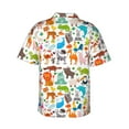 thumbnail image 3 of Haiem Animals Printed Hawaiian Shirt for Men - Men’s Casual Beach Summer Shirts - Stretch Fabric with Modern Fit-Large, 3 of 9