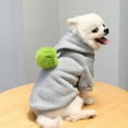 thumbnail image 4 of Warm Dog Sweater with Hood - Cozy -Lined Dog Clothes for Cold Weather, Small/Medium Dog Hoodie for Chihuahua, French Bulldog & Cats, 4 of 7