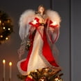 thumbnail image 3 of Ayieyill Angel Treetop, 12-Inch, Christmas Angel Tree Topper, Lighted Angel Tree Topper White -Christmas Tree Topper Decoration Ornament (Winter Lady), 3 of 7