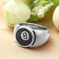 thumbnail image 4 of QQTDFG Men Stainless Steel Billiards Number 8 Lucky Biker Cool Signet Ring Size 6-12-10, 4 of 9