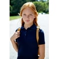 thumbnail image 3 of French Toast Toddler Girls School Uniform Short Sleeve Picot Collar Interlock Polo Shirt, 3 of 7