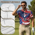 thumbnail image 5 of Garronmavis American Flag Eagle Matching Golf Shirts for Couple His and Hers Golf Shirts 4-Way Stretch Matching Mens Hawaiian Shirt Suitable for Tennis Enthusiasts Lightweight, 5 of 6