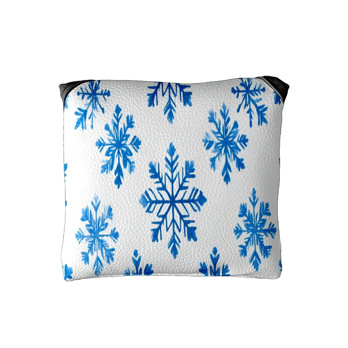 Golf Mallet Putter Cover Premium Leather Golf Putter Head Cover with Magnetic Closure Golf Cover for Men and Women Snowflake