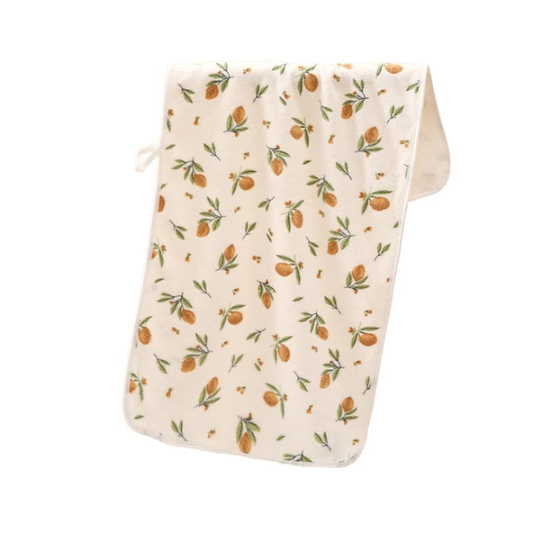 Yhmxh Decoración del baño Toalla de cara con estampado floral de corales, absorbente y fresca, ideal para secar la cara y las manos, ideal para el baño o la cocina.