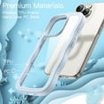 thumbnail image 4 of JETech Cute Case for iPhone 15 Pro Max 6.7-Inch, Wave Frame Curly Shape Shockproof Phone Cover for Women and Girls, Clear Hard PC Back (Blue), 4 of 7