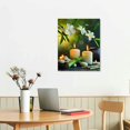 thumbnail image 3 of JEUXUS Canvas Prints Zen Art Wall Decor Spa Massage Treatment Painting Picture Orchid Flower Frangipani Bamboo Flaming Candle Print On Canvas Ready to Hang, 3 of 5