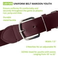 thumbnail image 6 of Champion Sports Youth Baseball & Softball Belt - Maroon - Uniform, 6 of 7