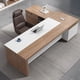 thumbnail image 3 of Executive Unusual Tea Office Desk Bookshelf Cheap Free Shipping Study Desks Filing Light Luxury Bureau Meuble Modern Furniture My Lux Decor Round, 3 of 30