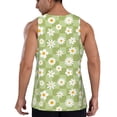 thumbnail image 3 of Gaeub Daisies Flowers Men's Athletic Tank Top, Workout Sleeveless Shirts, Running Tank Tops for Gym, Running, Training - 3X-Large, 3 of 9