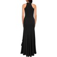 thumbnail image 2 of Vestido WOOSEA para mujer, cuello alto, con abertura, estilo sirena, negro, 2 of 2