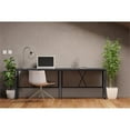 thumbnail image 3 of Pemberly Row Bureau Pliable en X - Chevrons Gris/noir Mat, 3 of 12