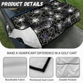 thumbnail image 5 of Yuyamidu Cobweb Golf Cart Seat Covers with 4 Pockets Halloween Club Car Seat Cover for 2 Person Seats Universal Golf Cart Seat Towel Blanket Easy to Install, 5 of 7