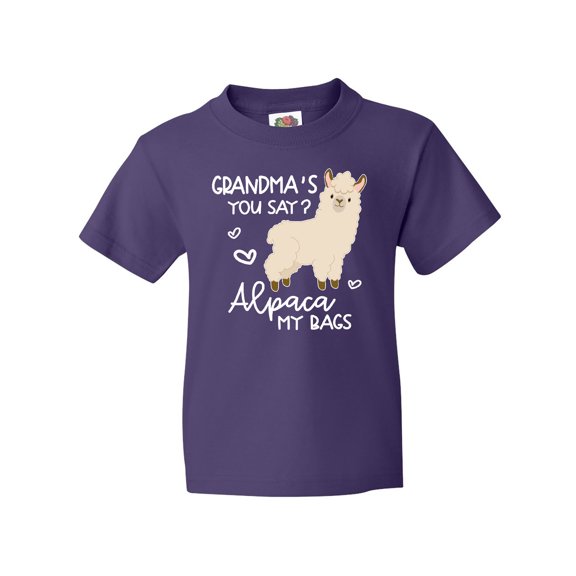 Inktastic Grandma's You Say Alpaca My Bags Youth T-Shirt