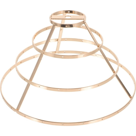 HAMPPLIES Light Diffusion Lampshade Frame Golden Iron 1Set 9.4x5.3in