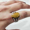 thumbnail image 5 of Natural Tiger Eye Ring, Tiger Eye Gemstone Ring, Birthstone, 3 Twisted Bohemian Band, 925 Sterling Silver, Womens Ring, Christmas, Thanksgiving, Handmade, Statement Jewelry, Natural Gemstone Ring, 5 of 7