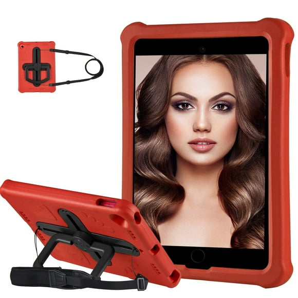 XYX Kids Case for iPad Air 5th/4th Generation 10.9 inch 2022/2020 Case with Shoulder Strap, Shockproof Handle Kickstand, Red