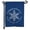 Snowflake, variant on Merry Yule -12 x 17 Inch Winter Solstice Garden Flag, Pagan Holiday Outdoor Yard Decor