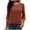 Orange, variant on Chiccall Womens Ruffled Half Sleeve Fall Shirts Lightweight Dressy Sweaters Casual Crew Neck Pullover Tops