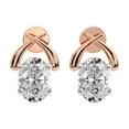 thumbnail image 3 of Diamond Stud Earring | 3 Carat IGI Certified Oval Shape Lab Grown Diamond | 14K Rose Gold |Stellar Lab Diamond Stud Earrings | Prong Setting | FG-VS1-VS2 Quality | Friendly Diamonds, 3 of 5